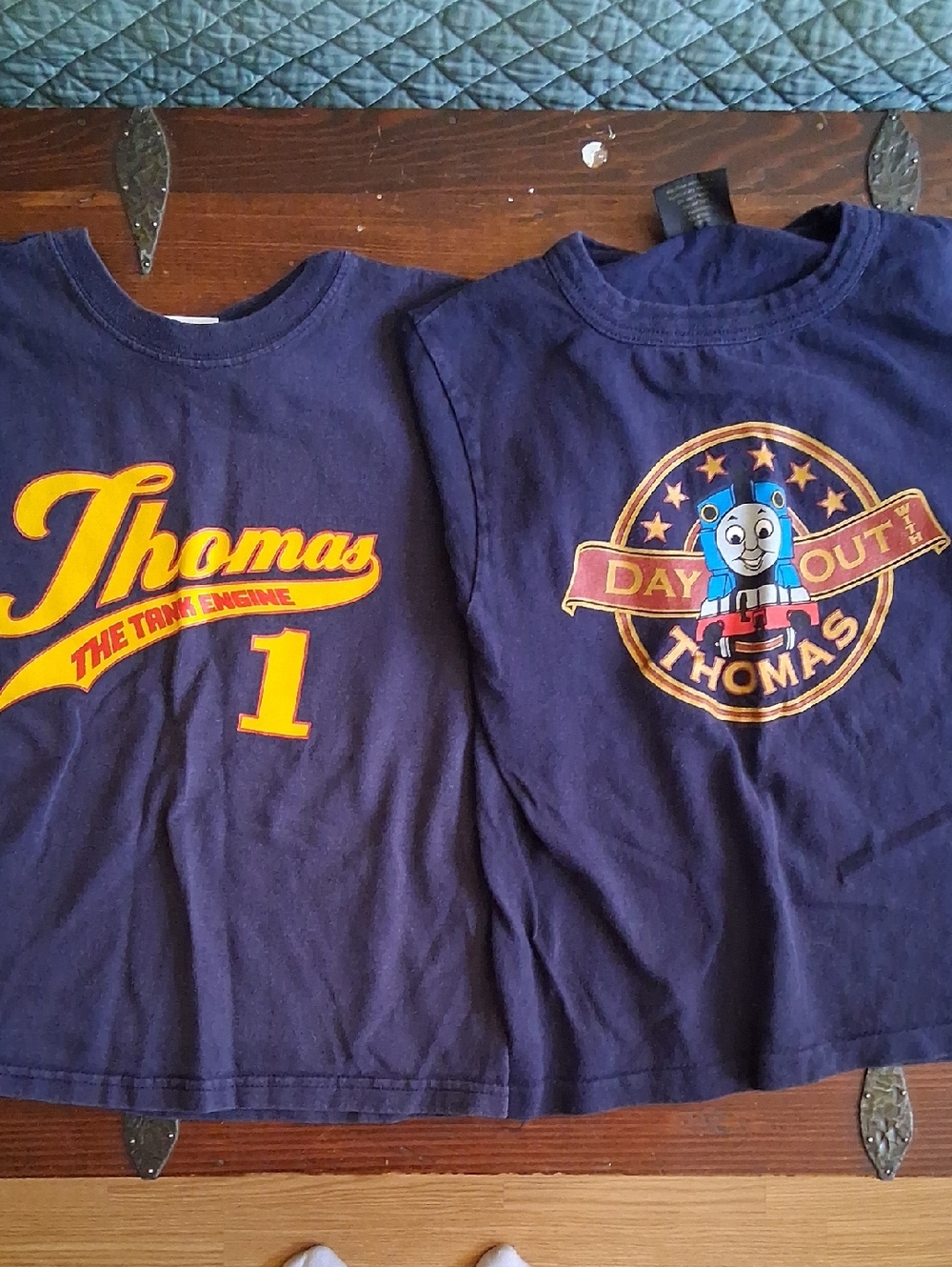 2 Thomas & Friends Navy Blue Short Sleeve Tee Shirts